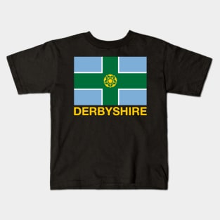 Derbyshire County Flag - England Kids T-Shirt